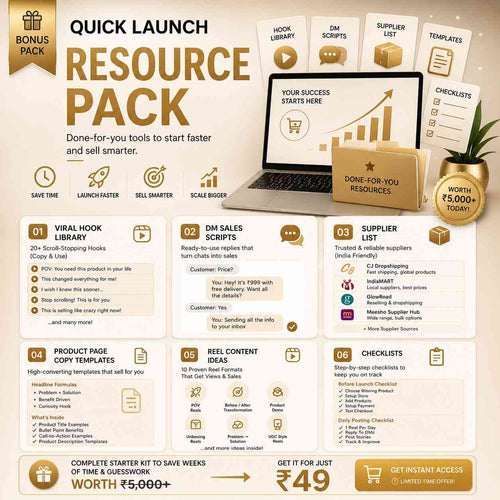 ₹49 product img: "ZVIBED ₹49 Quick Launch Toolkit India digital product"